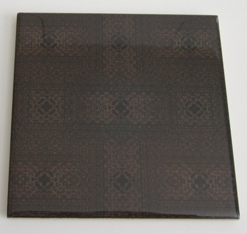 This brown Gingezel tile looks like it is woven. Available at Zazzle.